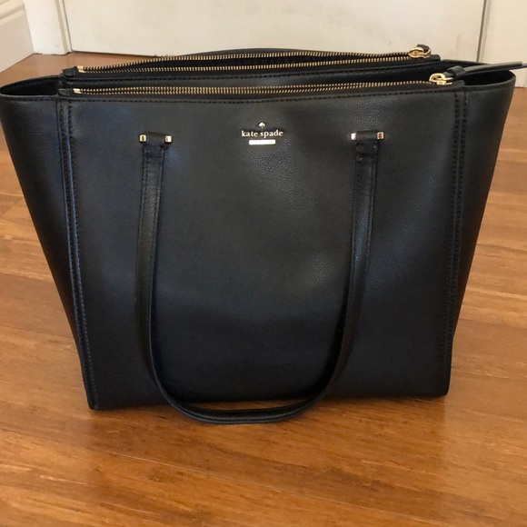 kate spade Handbags - Kate Spade Large Black Leather Tote